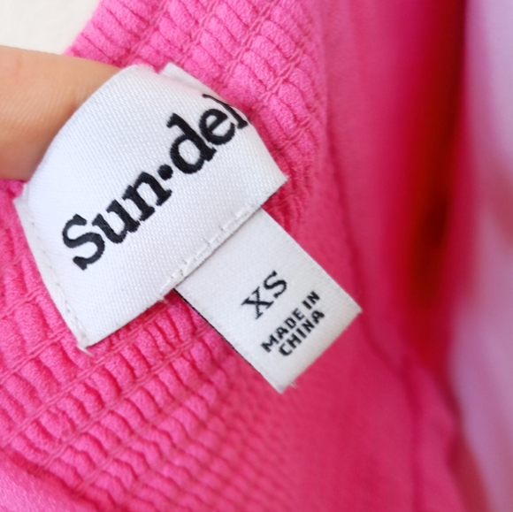 Aritzia Sun•Deh pink cown neck mini dress - Picture 6 of 6